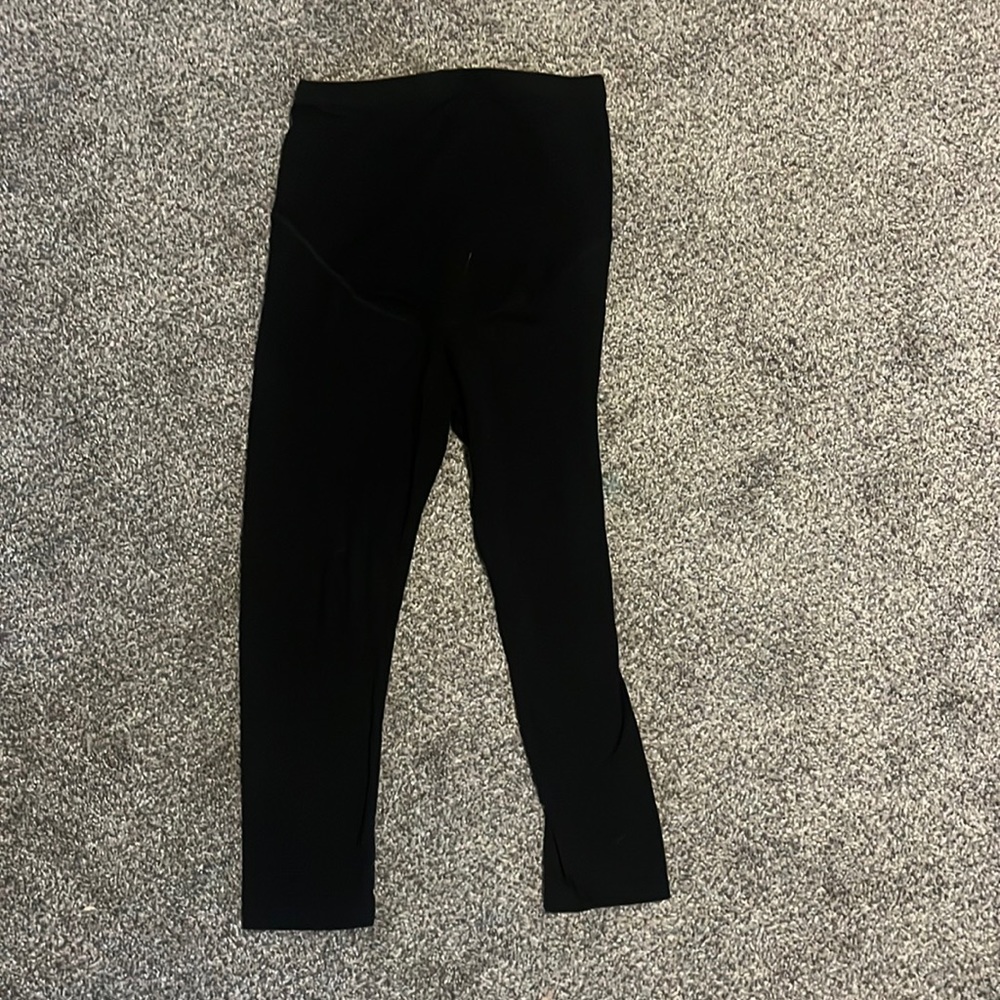 Oh! mama over the belly black maternity leggings- capri length